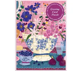 Galison Puzzle mit Grußkarte „Die Kunst des Essens“ / 60 Teile / 19 × 14 cm