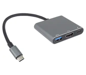 PremiumCord Adapter USB-C auf HDMI, USB 3.0 und PD / Reduzierung / HDMI 4K 30Hz / USB 3.0 / PD 100W