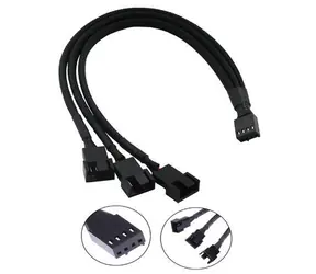 1stCool PWM-SPLIT-3 / PWM-Lüfterverteiler / 1x 4-Pin - 3x 4-Pin / 25 cm / ummantelt