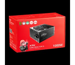 ADATA XPG CORE REACTOR II Netzteil schwarz / 1000 W / ATX 3.0 / 80 PLUS Gold / vollmodular / 135-mm-Lüfter