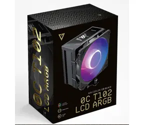 Modecom Volcano 0C T102 LCD ARGB schwarz / CPU-Kühler / LCD-Display / 4X Heatpipe / 120 mm ARGB / AM4 + AM5 + Intel