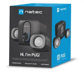 Natec PUG schwarz / Lautsprecher / 2.1 / 11 W / USB / 3,5-mm-Klinkenanschluss