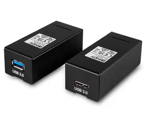 Lindy USB 3.1/3.0-Extender über Glasfaser, 400 m / Extender / LC-LC-Stecker / Netzteil 5 V/3 A / 0-50 °C