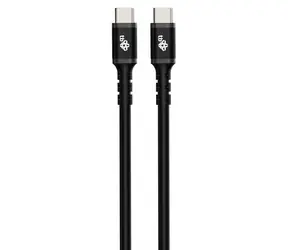 TB Touch USB-C-Kabel, schwarz, 1 m / Lade- und Datenkabel / USB-C auf USB-C / 60 W / 480 Mbit/s / Silikon