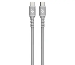 TB Touch USB-C-Kabel, grau, 1 m / Lade- und Datenkabel / USB-C auf USB-C / 60 W / 480 Mbit/s / Silikon