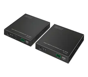 Digitus HDMI Glasfaser-IP-Extender-Set schwarz / HDMI-Signalverlängerer / 4K/60Hz / optischer SFP-Verlängerungsmodus / bis zu 40 km