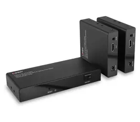 Lindy HDMI-Extender 70 m schwarz / HDMI-Extender / 2 Anschlüsse / 4K 60Hz / HDCP 2.2 / EDID-Management / Cat.6