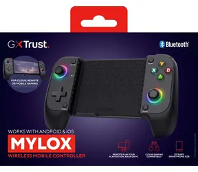 Trust GXT 735 Mylox Schwarz / Gamepad / Kabellos / Bluetooth 5.0 / Android, iOS / 12 Stunden Akkulaufzeit