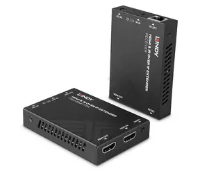 Lindy HDMI- und IR-over-IP-Extender / AV-Sender und -Empfänger / 1920×1080 px / 60 Hz / Schwarz