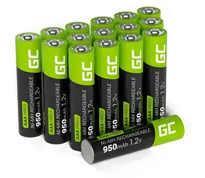 Green Cell AAA R3 / Akku / Wiederaufladbar / Ni-MH / 950 mAh / 16 Stück