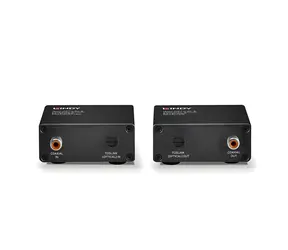 Lindy 70456 schwarz / Digitaler Audio-Extender / Toslink und Koaxial / 150 m / Cat5e/Cat6
