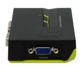 LevelOne KVM-0221 schwarz / KVM-Switch / 2 Ports / USB / VGA / Audio / 2048x1536