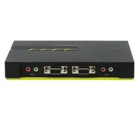 LevelOne KVM-0421 / KVM-Switch / 4 Ports / USB / VGA / Audio