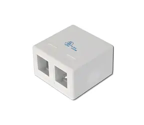 Digitus Gehäuse für 2x Keystone weiß / Installationsbox / RJ-45 / 2 Anschlüsse