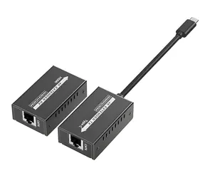 PremiumCord USB-C - HDMI-Verlängerung / Extender / Cat5e/6/6a / 4K 60Hz / 60 m