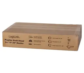 LogiLink BP0044 schwarz / Arbeitsplatzarm / 13" bis 32" / Tragkraft 8 kg / VESA 75x75, 100x100