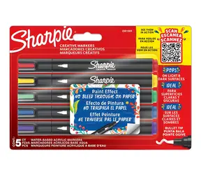 Sharpie Creative Acrylmarker / 5er-Set / runde Spitze / wasserfest