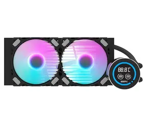 darkFlash DN-D240 schwarz / AiO-CPU-Kühler / 240 mm / LCD-Display / 2 × 120 mm ARGB / Intel + AMD
