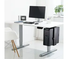 LogiLink PC-Halterung für unter den Schreibtisch, schwarz / PC-Halterung / schwenkbar / Schnellverschluss / bis zu 10 kg