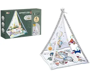 Spielmatte für Kinder mit Zelt, Musik und Zubehör / Spielmatte / 85 x 85 x 112 cm