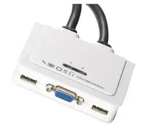 EFB EB977 weiß / KVM-Switch / 2 Ports / VGA / USB / Audio / Kabel 2x 0,9 m
