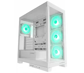 Rampage Hydra V2 weiß / Gehäuse / Aquarium-Design / 4X ARGB-Lüfter