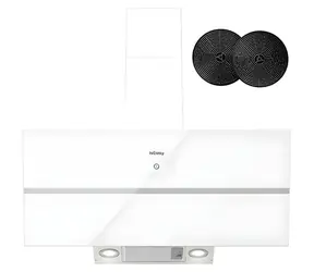 IsEasy TV1390D4-CC-I2 weiß / Dunstabzugshaube / 90 cm / 594 m/h / A++ / Touch-Bedienung / 61 dB