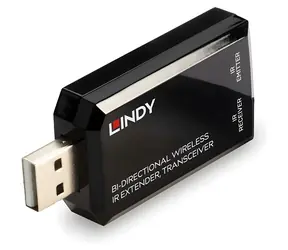 Lindy 38331 schwarz / Extender / IR-Signal / bidirektional / Reichweite 150 m / USB-Stromversorgung