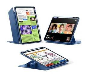ESR Flip Hybrid Hülle für Apple iPad Air 13" (2024-2026), hellblau / Schutzhülle / Ständer / Apple Pencil Halterung