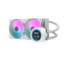 darkFlash DN-D240 weiß / AiO-CPU-Kühler / 240 mm / LCD-Display / 2 × 120 mm ARGB / Intel + AMD