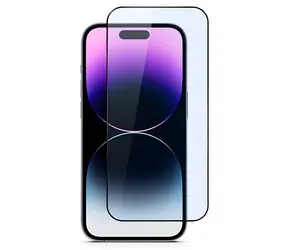 OEM -Schutzglas für Apple iPhone 15 PLUS , randlos, schwarz / Schutzglas / Verklebung des gesamten Displays