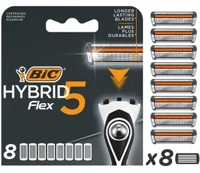 Bic Hybrid Flex 5 / Ersatzköpfe / 8 Stück