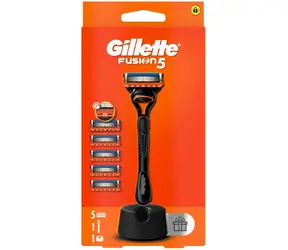 Gillette Fusion5 / Herrenrasierer / 5 Klingen / 5 Ersatzklingen / Ständer