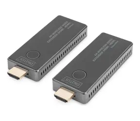 Digitus DS-55323 grau / Kabelloser HDMI-Extender / 4K 30Hz / Reichweite 30 m / AES 128bit