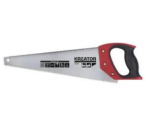KREATOR Handsäge KRT801001 / für Holz / 400 mm / 7 Zähne pro Zoll