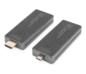 Digitus DS-55324 / Kabelloser HDMI-Extender / USB-C auf HDMI / 4K 30Hz / Reichweite 30 m