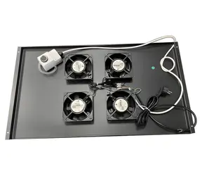 Xtendlan Belüftungssystem für ECO 1000mm Rack, schwarz / Rack-Belüftung / 4X Lüfter / Thermostat
