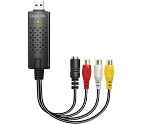 LogiLink VG0030A schwarz / AV-Grabber / USB 2.0 / 3x RCA + Mini-DIN 5 / Windows 11
