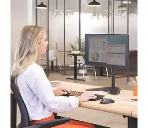 Fellowes Professional Series Freistehender Monitorständer, schwarz / bis zu 32 Zoll / Tragkraft 8 kg / 360°-Drehung