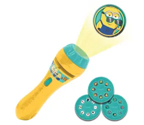 LEXIBOOK Taschenlampe mit Minions-Geschichtenprojektor / 3 Discs / 24 Bilder / ab 3 Jahren