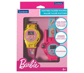 LEXIBOOK Barbie Funkuhr / 2 Stück / Reichweite 200 m / Wiederaufladbarer Akku / ab 6 Jahren