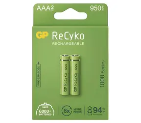 Emos GP ReCyko 1000 AAA (HR03) / Wiederaufladbarer Akku / NiMH / 2 Stück
