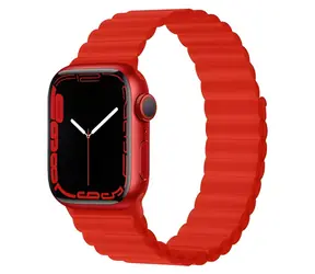 Devia Deluxe Sport 3 rot / Armband für Apple Watch / 40/41/42 mm / Silikon / magnetisch