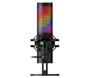 HyperX QuadCast 2 S schwarz / Desktop-Mikrofon / USB-C / RGB-Hintergrundbeleuchtung / Touch-Stummschaltung / 3 m Kabel