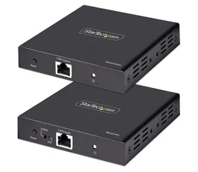 StarTech HDMI-Extender Cat6 schwarz / Videosignalverlängerer / 4K 60Hz / HDR / 7.1-Audio / Sender und Empfänger