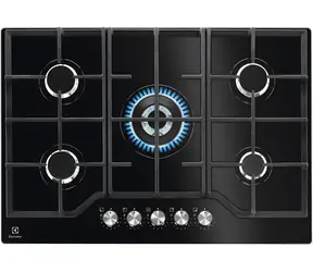 Electrolux KGG75362K schwarz / Gaskochfeld / 75 cm / 5 Brenner / Edelstahlknöpfe