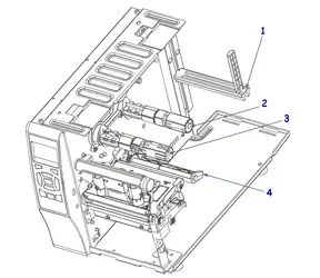 ZEBRA ZT200 Etikettenrollenhalter-Set / Ersatzteil / für Drucker der ZT200-Serie / Thermodirektdruck