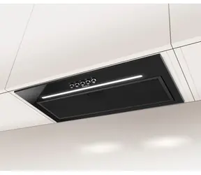Amica OMP6255BG schwarz / Dunstabzugshaube / Einbaulüfter / 389 m/h / 3 Geschwindigkeitsstufen / 65 dB
