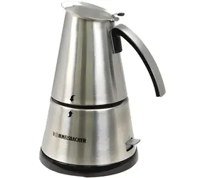 Rommelsbacher EKO 366/E Edelstahl / Elektrische Espressomaschine / 3-6 Tassen / automatische Abschaltung