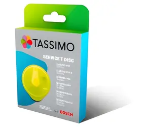 BOSCH T-Disc Servicescheibe gelb / Servicescheibe für Tassimo Kaffeemaschinen / Reinigung